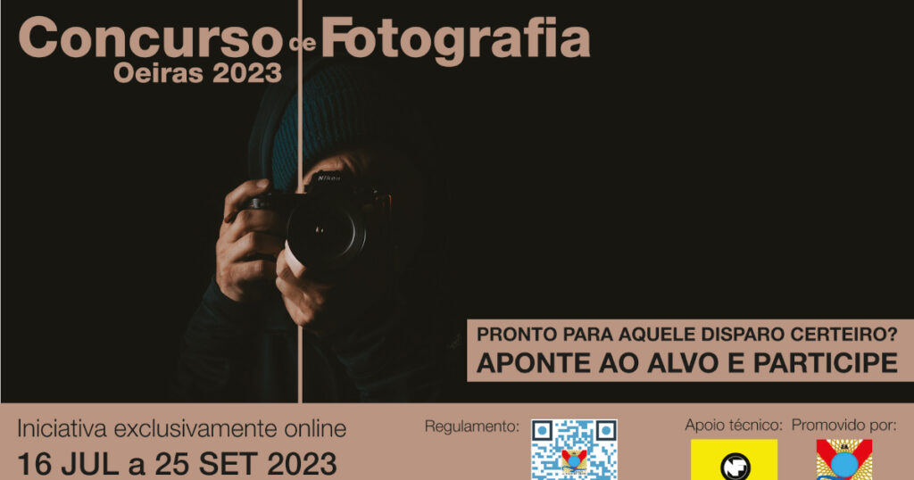 Banner Concurso de Fotografia Oeiras 2023 da Associação Cultural A Voz de Paço de Arcos